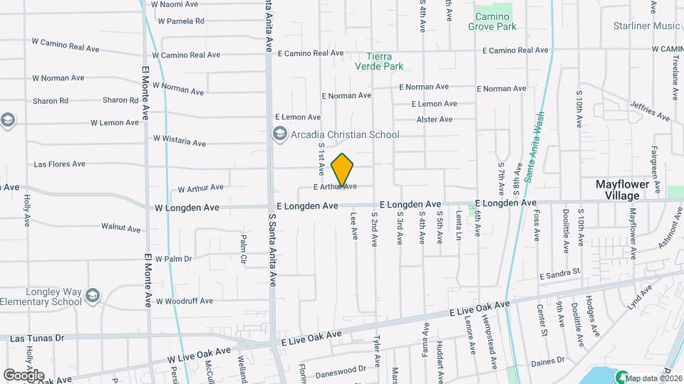 126 E Arthur Ave Map and Location Details