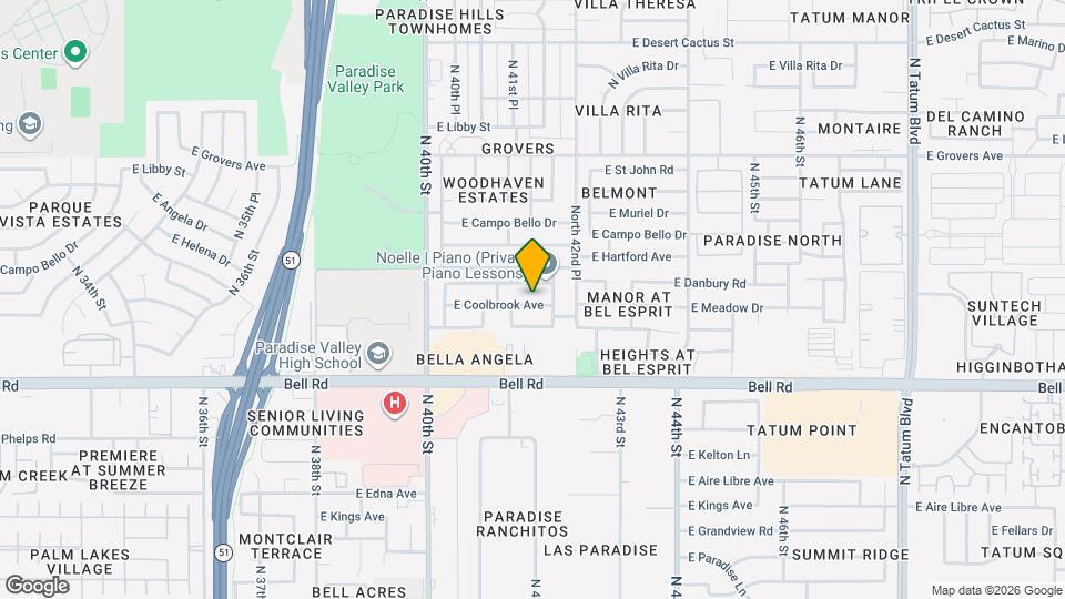 4136 E Coolbrook Ave Map and Location Details