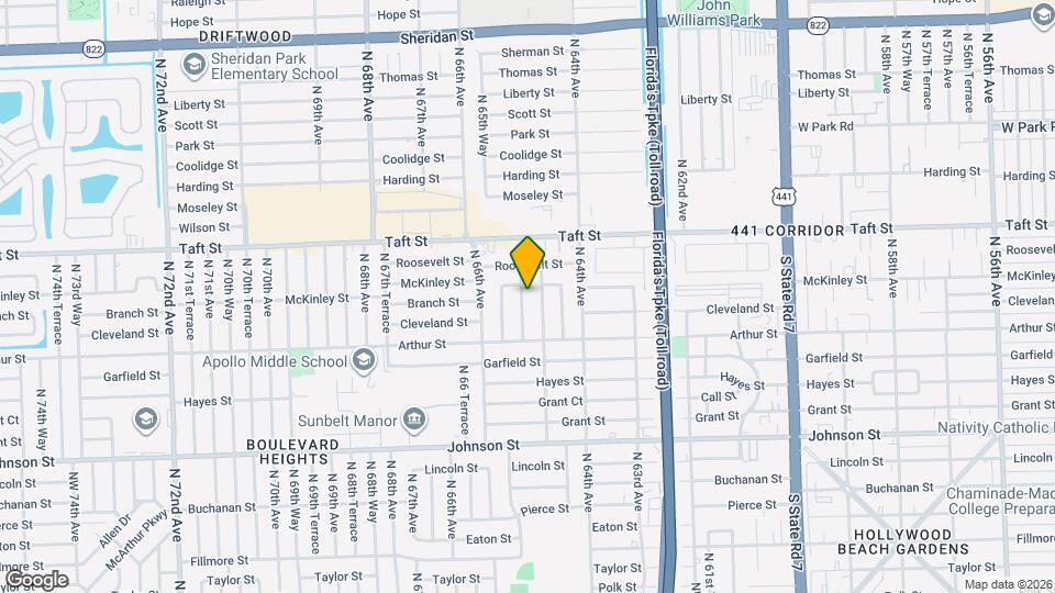 1421 NW 65th Terrace Map and Location Details