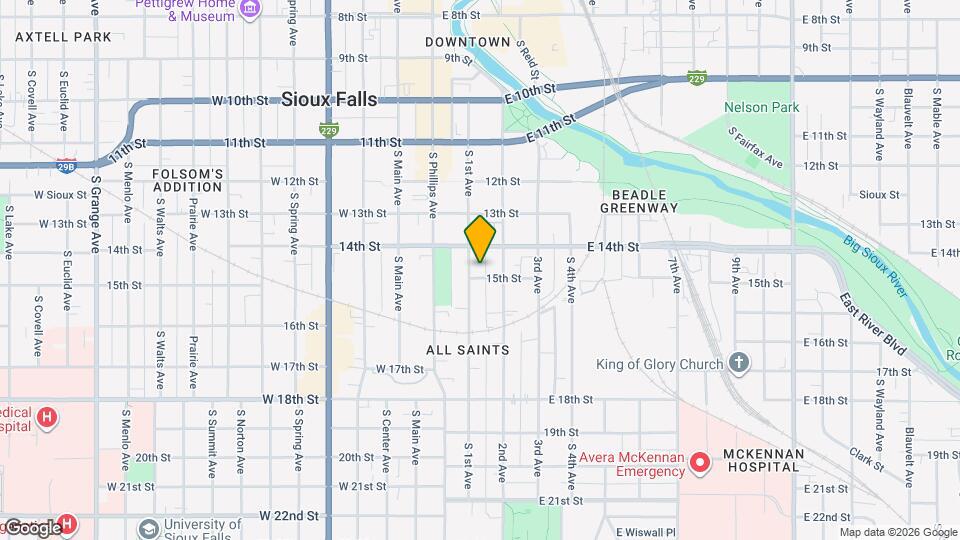 210 E 15th St Map and Location Details