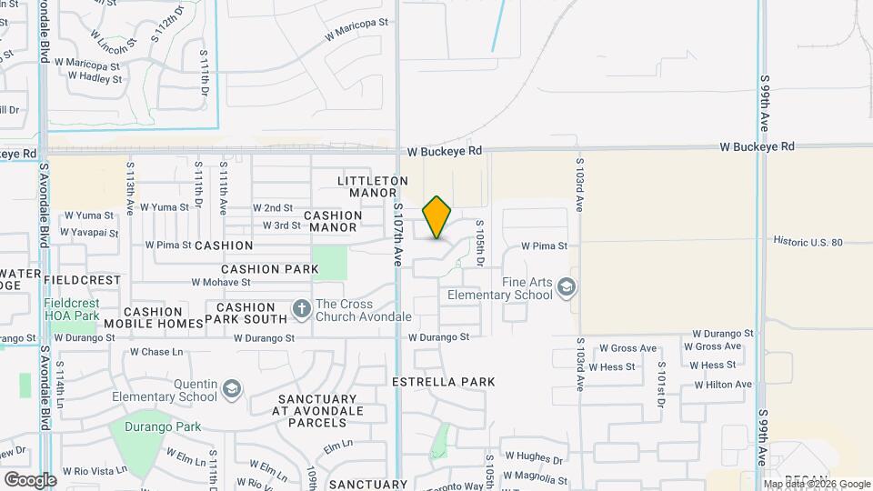 10613 W Pima St Mapa y Detalles de la Ubicación