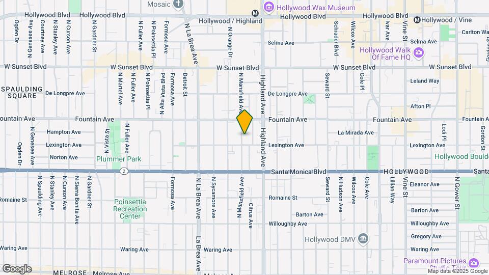 1218 N Mansfield Ave Mapa y Detalles de la Ubicación