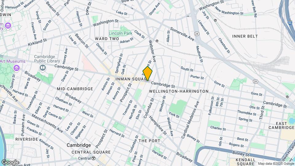 1126 Cambridge St, Unit #4F Map and Location Details