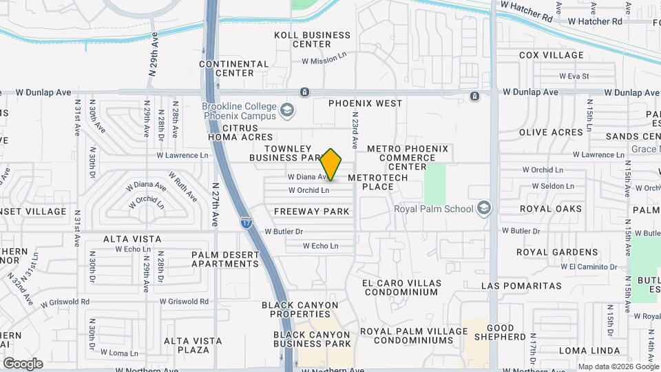 2332 W Orchid Ln Map and Location Details