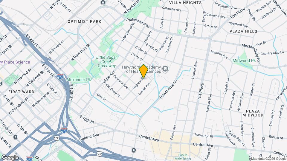 1228 Pegram St Map and Location Details