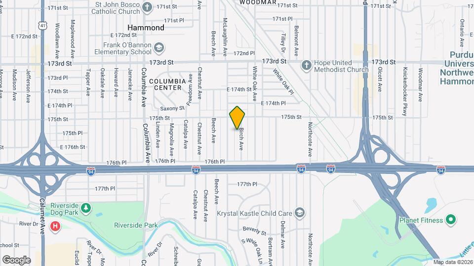 7532 Birch Ave Map and Location Details