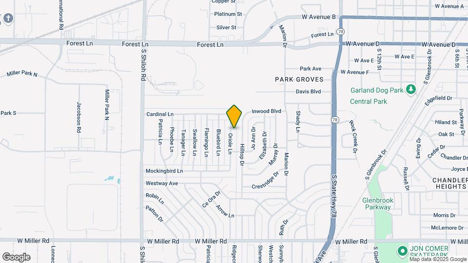 1230 Oriole Ln Map and Location Details