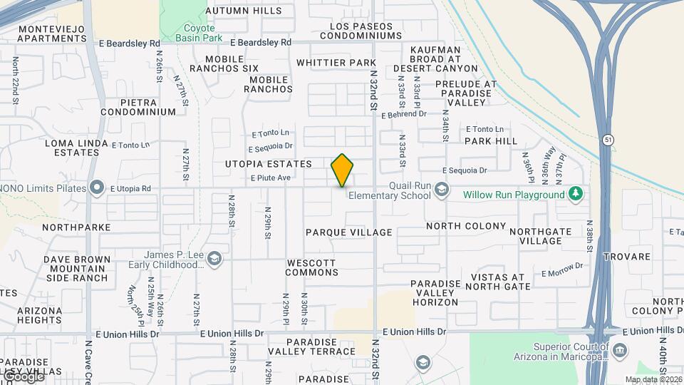 19246 N 31st St Mapa y Detalles de la Ubicación