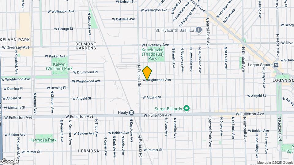 3935 W Wrightwood Ave Map and Location Details