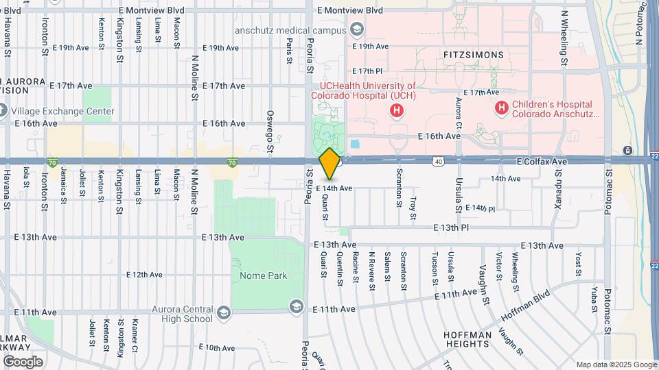12245 E 14th Ave, Unit 210 Map and Location Details