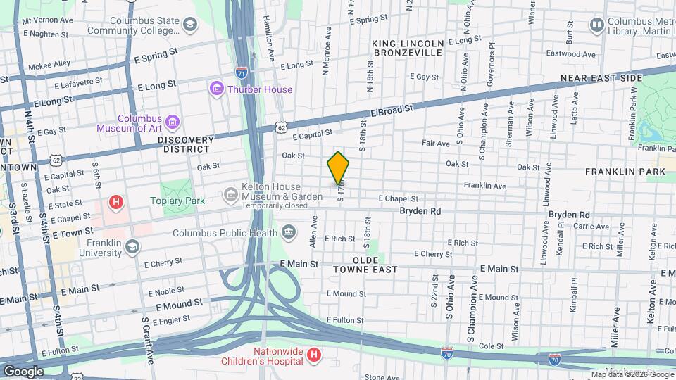 153 S 17th St Map and Location Details