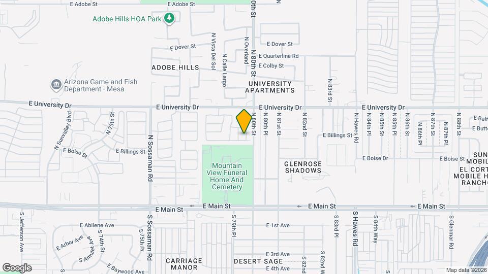 254 N 79th Way Map and Location Details