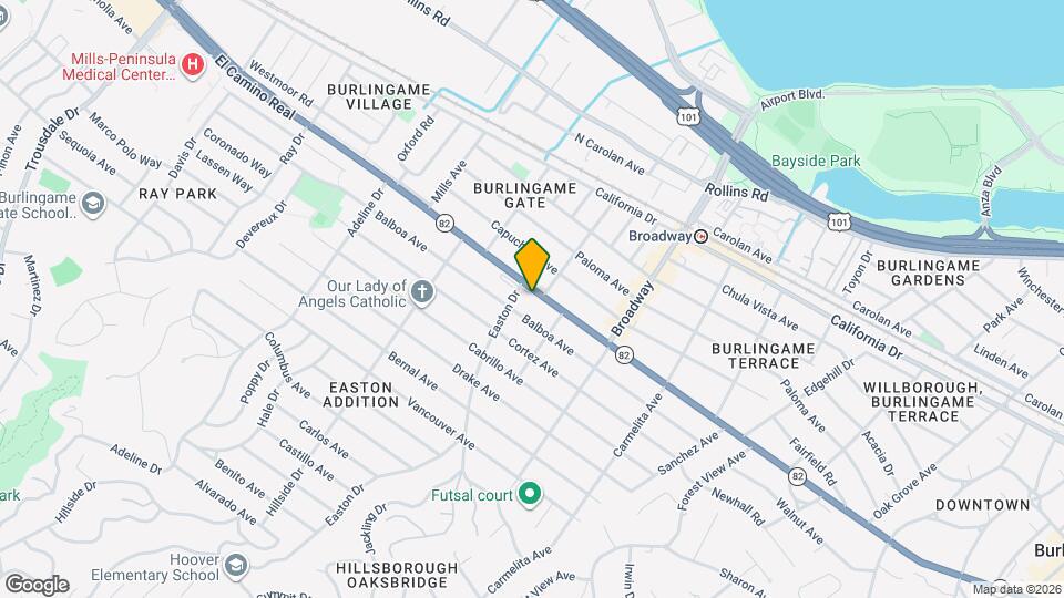 1285 El Camino Real Map and Location Details