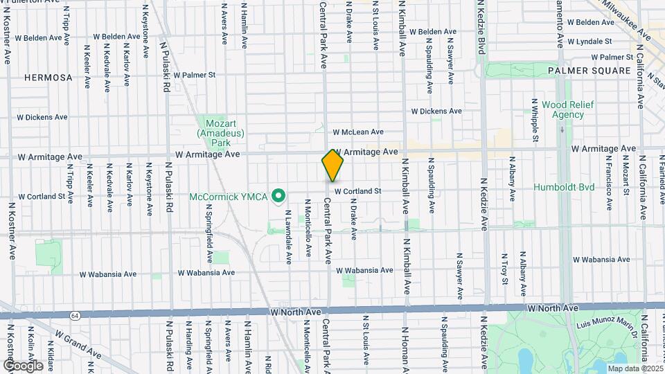 3572 W Cortland St Map and Location Details