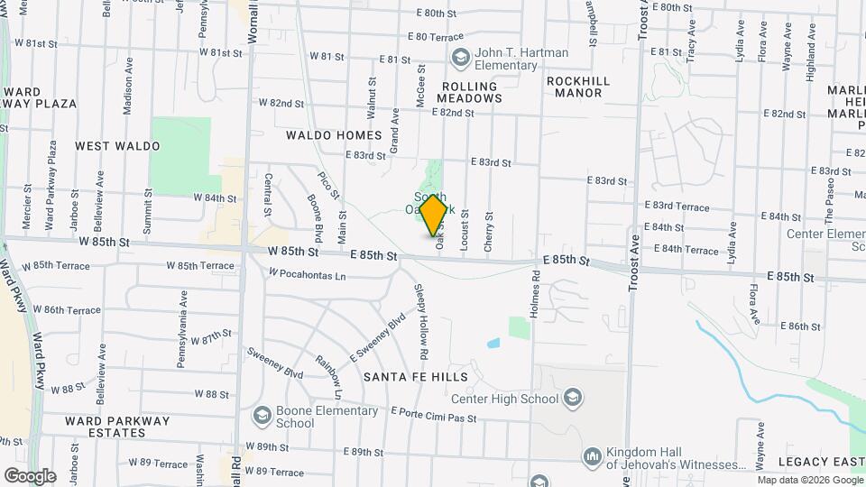 8446 Oak St Map and Location Details