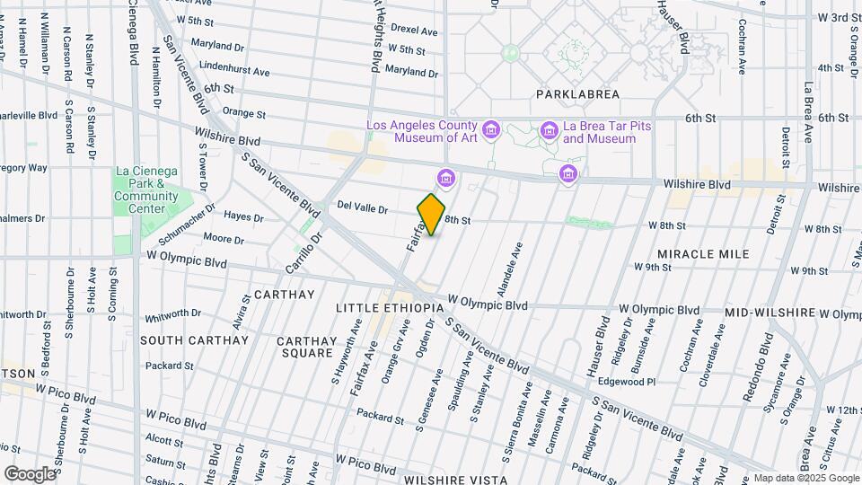833 S Orange Grove Ave Mapa y Detalles de la Ubicación