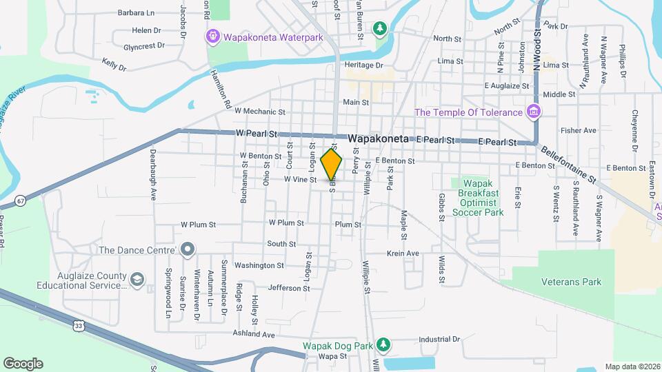 513 S Blackhoof St Map and Location Details