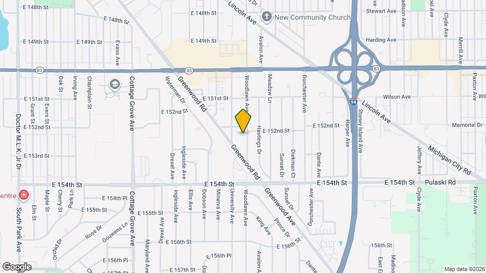 15214 Woodlawn Ave Map and Location Details