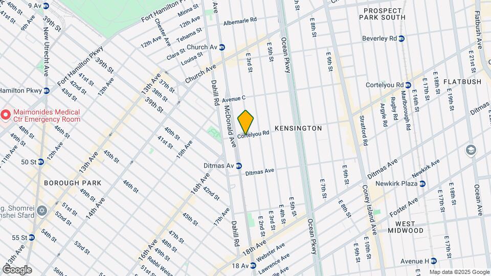 124 Cortelyou Rd Mapa y Detalles de la Ubicación