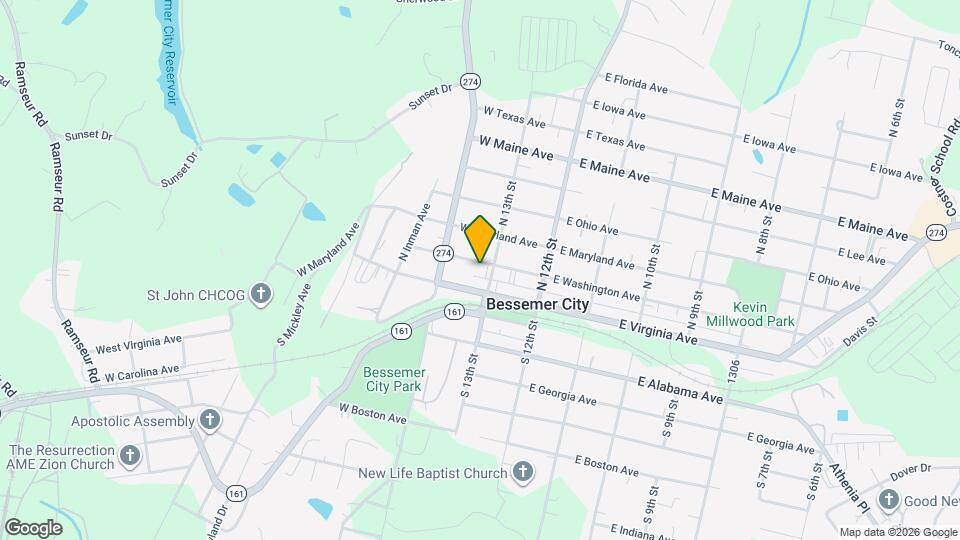 203 W Washington Ave, Unit B Map and Location Details