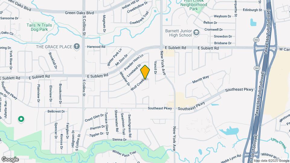 1620 Wolf Creek Dr Map and Location Details