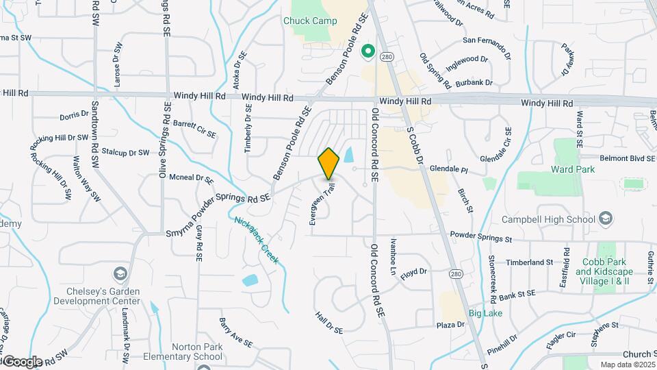 2592 Evergreen Trail Map and Location Details