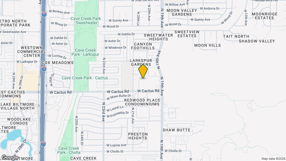 2030 W Cactus Rd Mapa y Detalles de la Ubicación