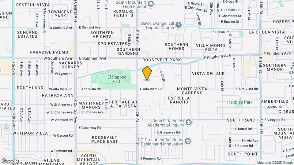 734 Alta Vista Rd Map and Location Details