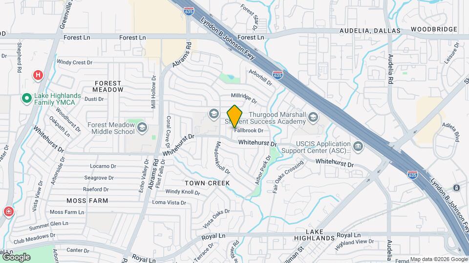 9618 Fallbrook Dr Map and Location Details