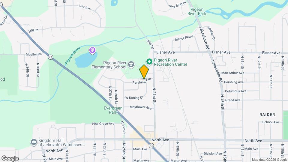 2208 Pershing Ave Map and Location Details