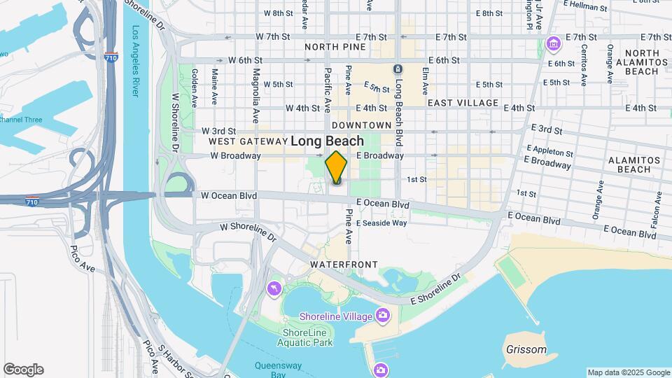 111 W Ocean Blvd Map and Location Details