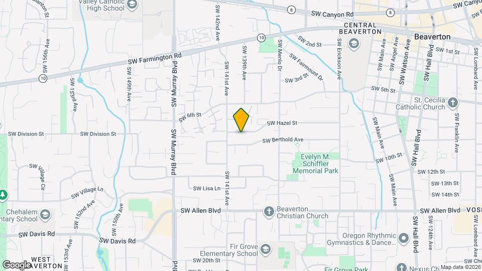 13930 SW Hazel St Mapa y Detalles de la Ubicación
