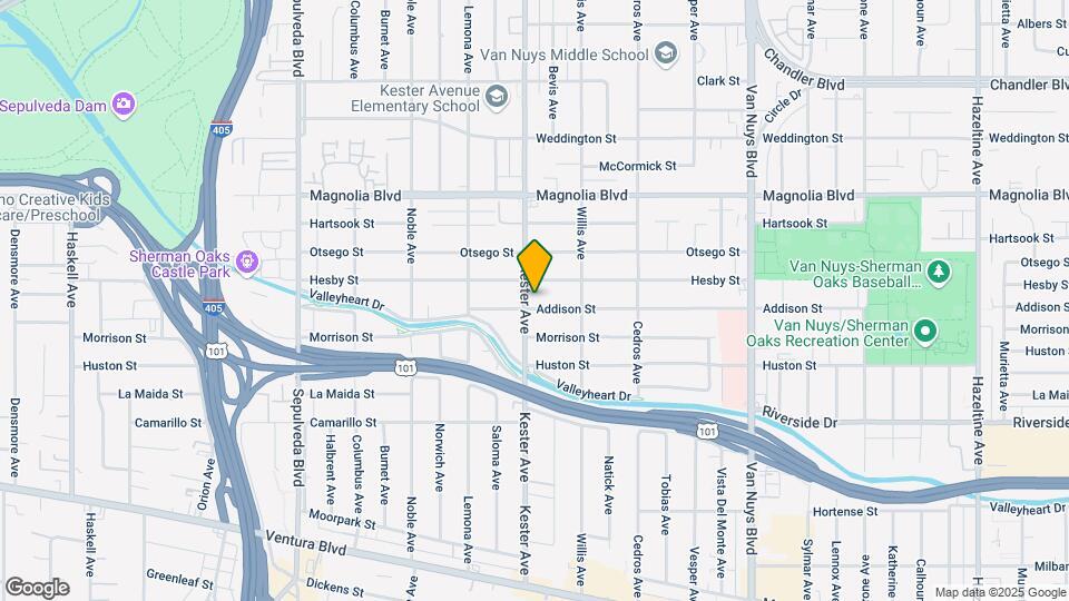 5000 Kester Ave Mapa y Detalles de la Ubicación