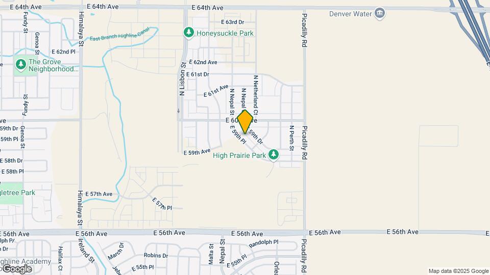 21293 E 59th Pl Map and Location Details