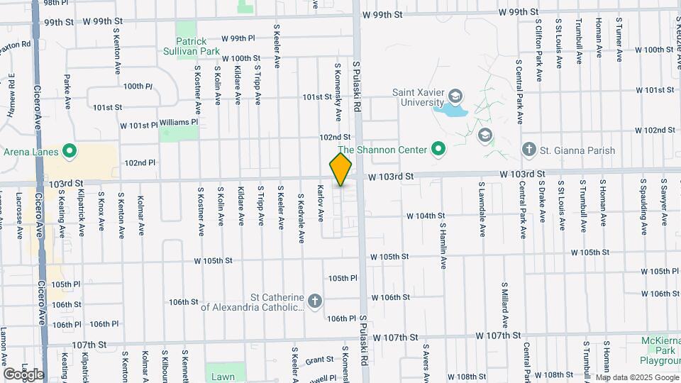 10314 S Komensky Ave Map and Location Details