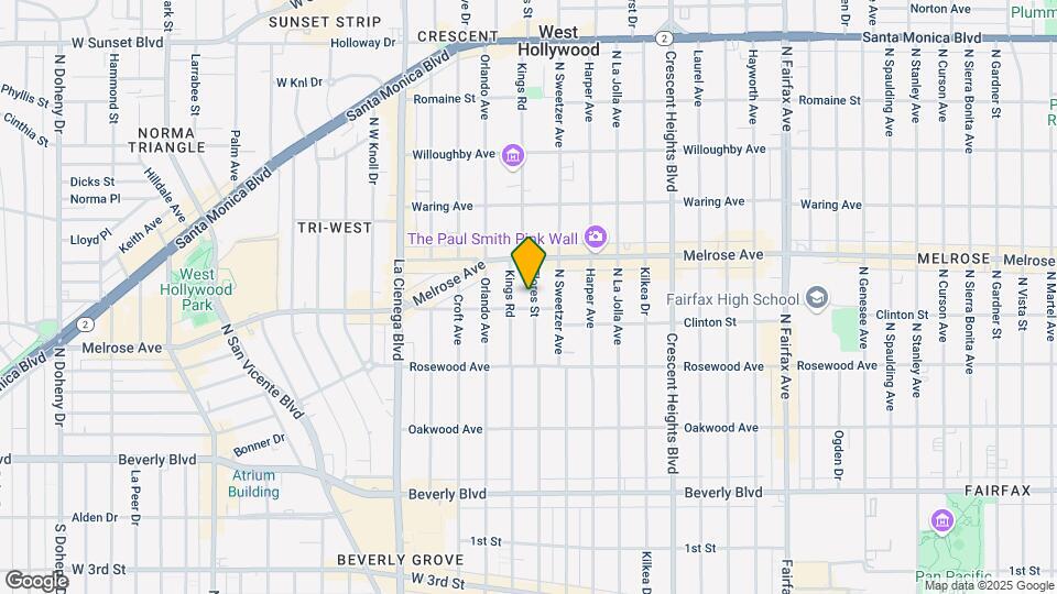 611 N Flores St Map and Location Details