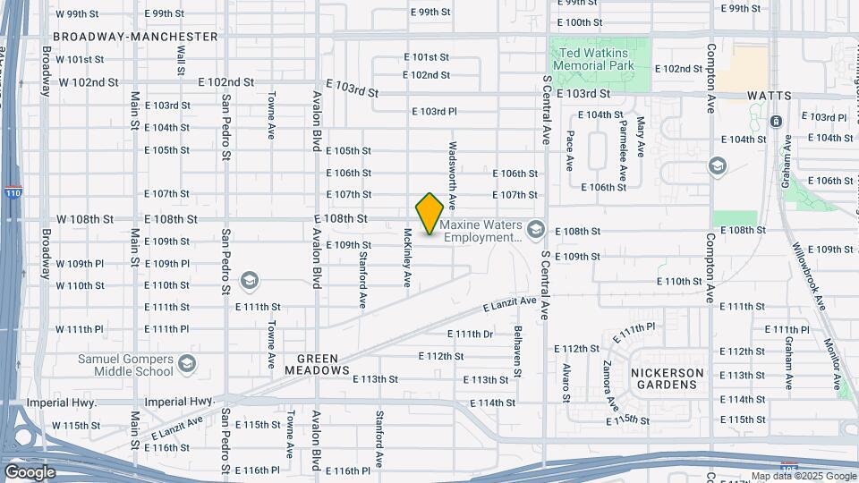 831 E 109th St Mapa y Detalles de la Ubicación