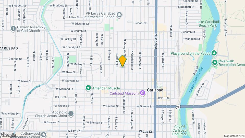 307 N Mesquite St Map and Location Details