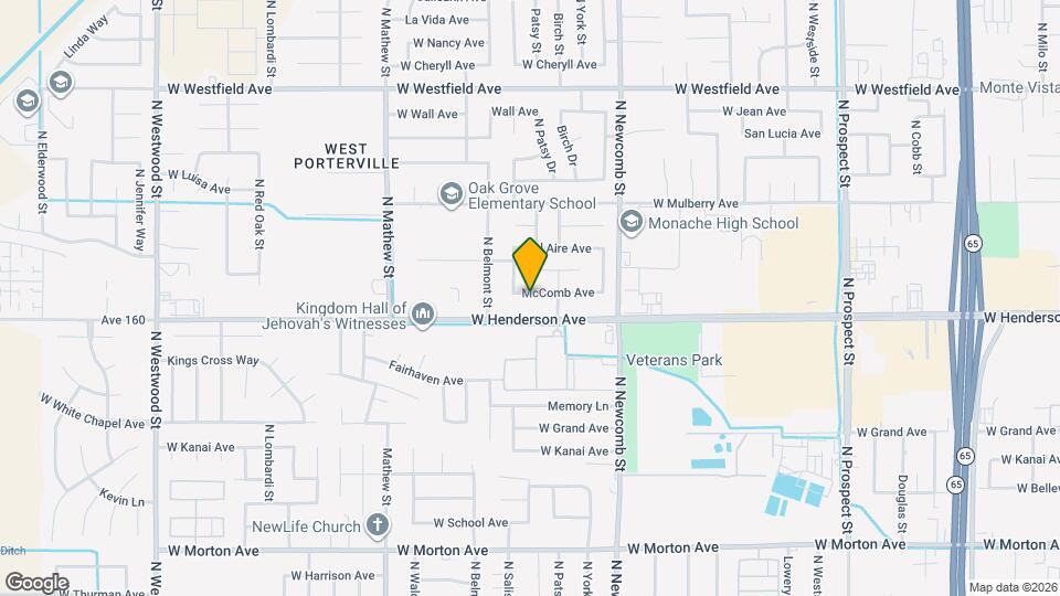 1741 McComb Ave Mapa y Detalles de la Ubicación