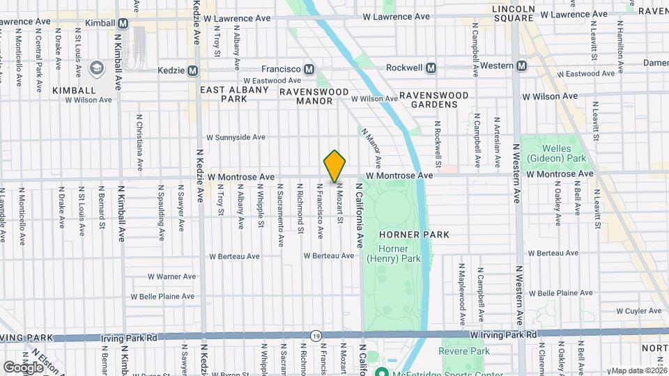 4344 N Mozart St Mapa y Detalles de la Ubicación
