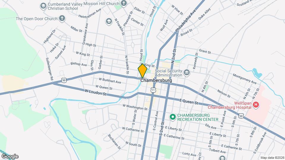 72 Lincoln Way W Map and Location Details