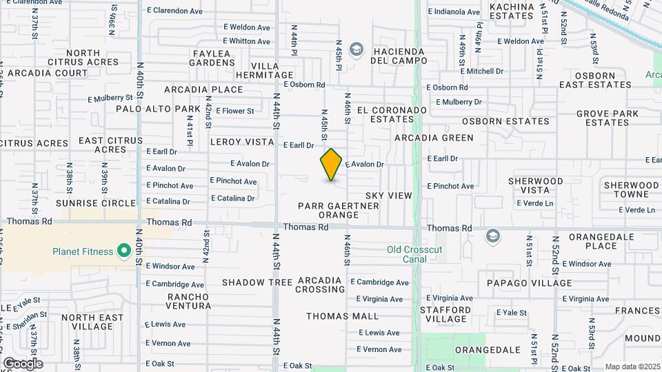4525 E Rhonda Dr Map and Location Details