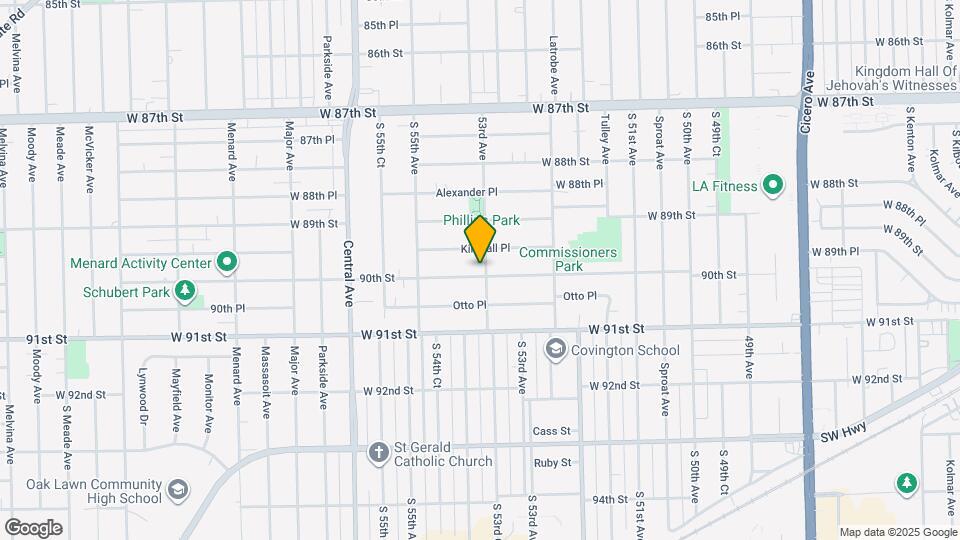 5352 W 90th St Mapa y Detalles de la Ubicación