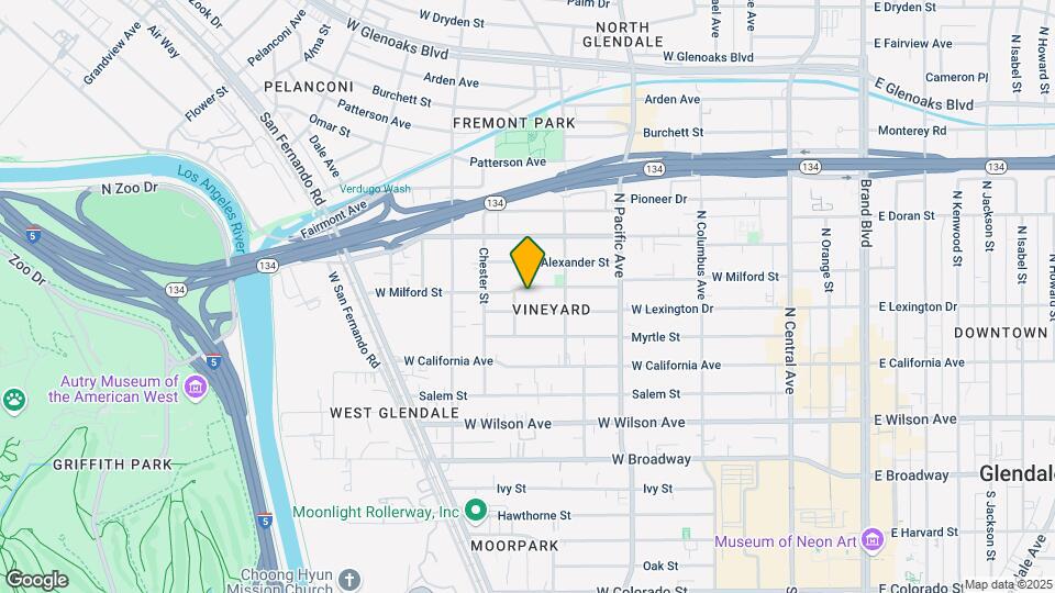 632 W Milford St, Unit B Map and Location Details