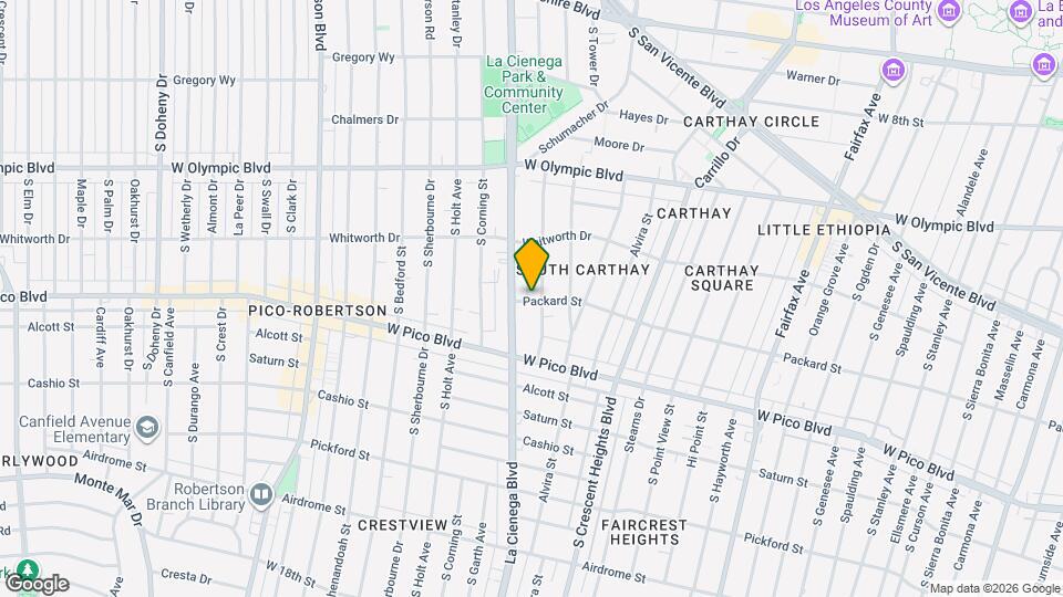 6155 Packard St Map and Location Details