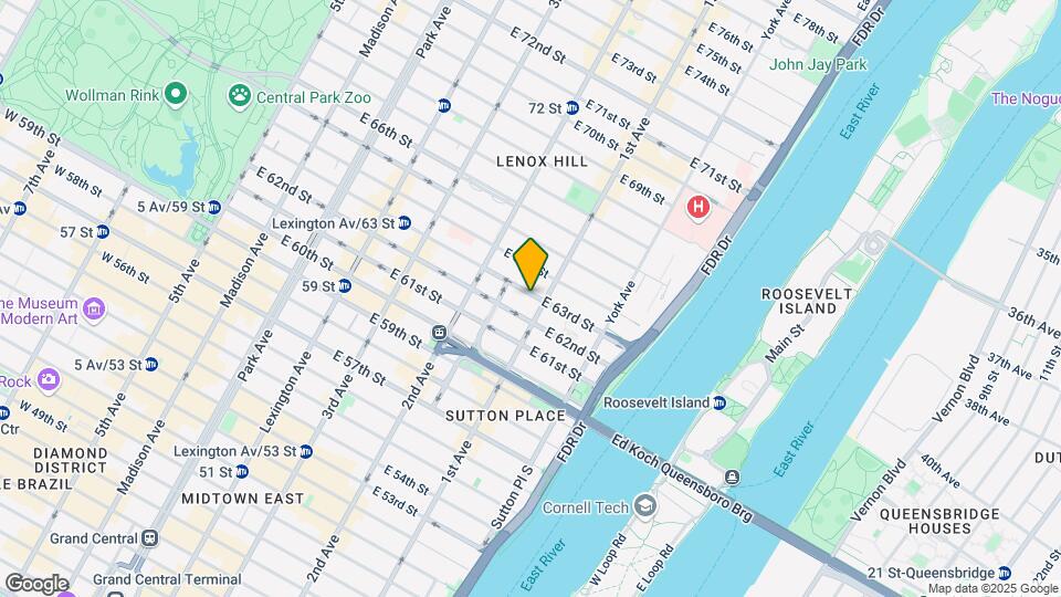 346 E 63rd St Map and Location Details