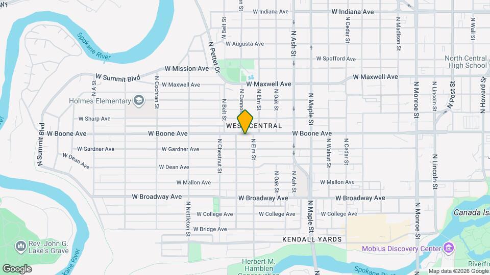 1915 W Boone Ave Map and Location Details