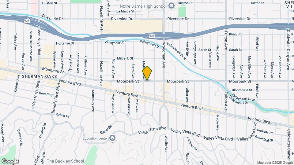 13804 Moorpark St, Unit ADU Map and Location Details
