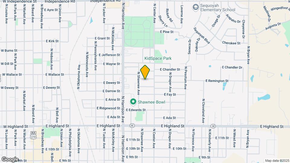 1117 E Parker St Map and Location Details