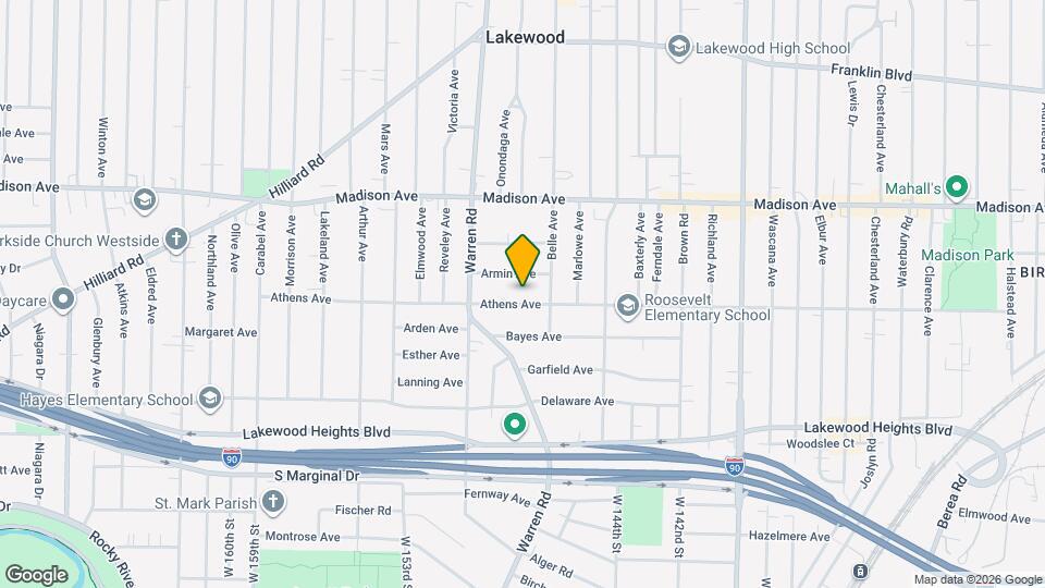 14744 Athens Ave Map and Location Details